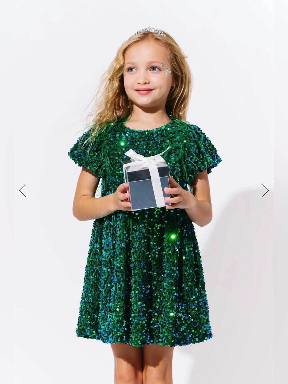 Lola + The Boys Emerald Shimmer Party Dress size 8
